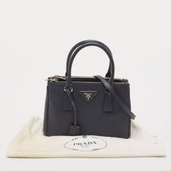 Prada Navy Blue Saffiano Leather Small Galleria Tote