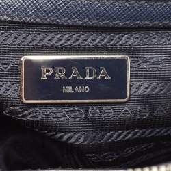 Prada Navy Blue Saffiano Leather Small Galleria Tote