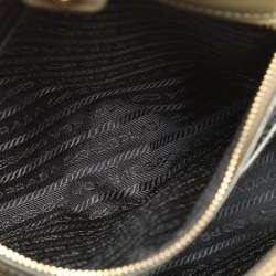 Prada Green Saffiano Lux Leather Dome Satchel