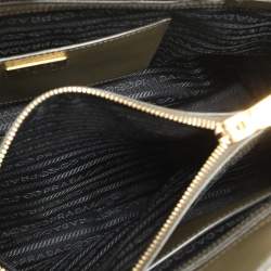 Prada Green Saffiano Lux Leather Dome Satchel
