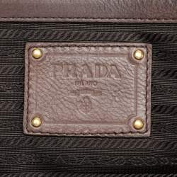 Prada Ombre Beige/Dark Blue Leather Satchel