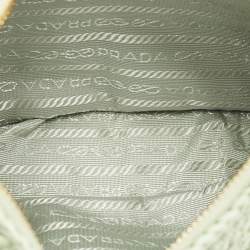 Prada Mint Green Raffia Re-Edition 2005 Shoulder Bag