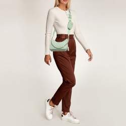 Prada Mint Green Raffia Re-Edition 2005 Shoulder Bag