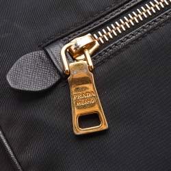 مملوكة مسبقًا Prada Black Nylon and Saffiano Leather Shoulder Bag