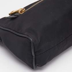 مملوكة مسبقًا Prada Black Nylon and Saffiano Leather Shoulder Bag