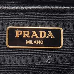 مملوكة مسبقًا Prada Black Nylon and Saffiano Leather Shoulder Bag