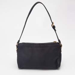 مملوكة مسبقًا Prada Black Nylon and Saffiano Leather Shoulder Bag