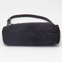 مملوكة مسبقًا Prada Black Nylon and Saffiano Leather Shoulder Bag