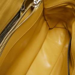 مملوكة مسبقًا Prada Yellow Saffiano Cuir Leather Large Twin Tote
