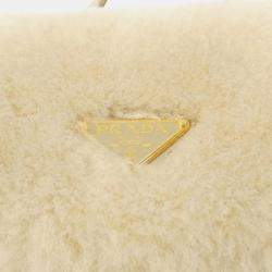 Prada Beige Fur Backpack