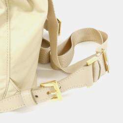 Prada Beige Fur Backpack