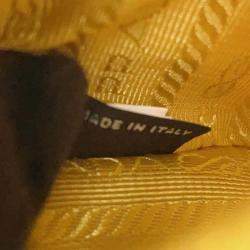 Prada Yellow Raffia Re-Edition 2005 Shoulder Bag 