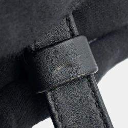 Prada  Black/Beige Canvas Leather Triangle Shoulder Bag