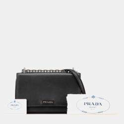 Prada Black Soft Calf Chain Crossbody