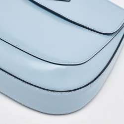 Prada Light Blue Leather Cleo Flap Shoulder Bag