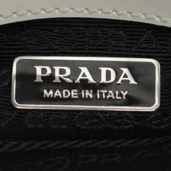 Prada White Patent Leather Re-edition 1995 Tote