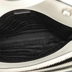 Prada White Patent Leather Re-edition 1995 Tote