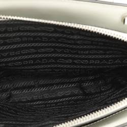 Prada White Patent Leather Re-edition 1995 Tote