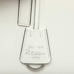 Prada White Patent Leather Re-edition 1995 Tote