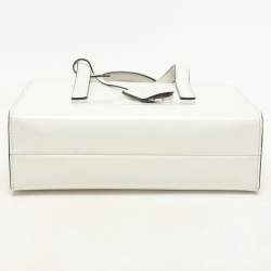 Prada White Patent Leather Re-edition 1995 Tote
