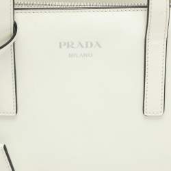 Prada White Patent Leather Re-edition 1995 Tote