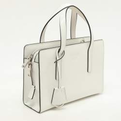 Prada White Patent Leather Re-edition 1995 Tote