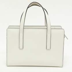 Prada White Patent Leather Re-edition 1995 Tote