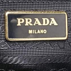 Prada Blue Saffiano Lux Leather Large Gardener's Tote