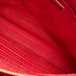 Pre Owned Prada Red Saffiano Vernic Parabole Tote