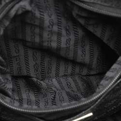 مملوكة مسبقًا Prada Black Leather and Nylon Double Pocket Backpack