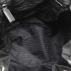 مملوكة مسبقًا Prada Black Leather and Nylon Double Pocket Backpack