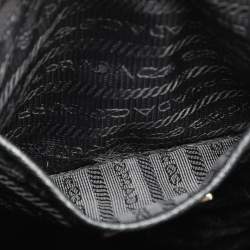 مملوكة مسبقًا Prada Black Leather and Nylon Double Pocket Backpack