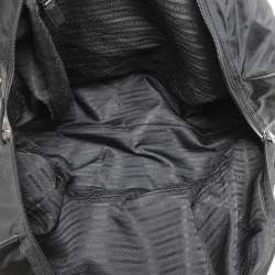 Prada Black Nylon and Leather Duffle Bag