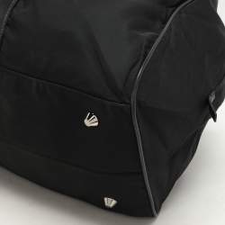Prada Black Nylon and Leather Duffle Bag