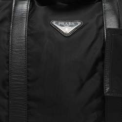 Prada Black Nylon and Leather Duffle Bag