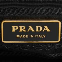 Prada Black Matelasse Leather Top Handle Bag