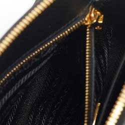 Prada Black Saffiano Lux Leather Small Promenade Satchel