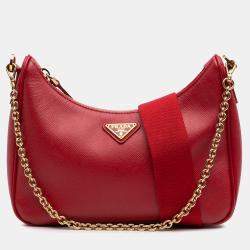 Prada Red Saffiano Re-Edition 2005 Satchel