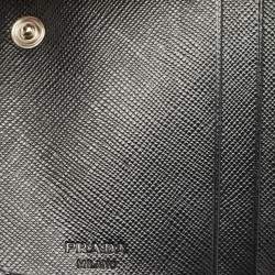 Prada Black Quilted Nylon Zip Around French Wallet