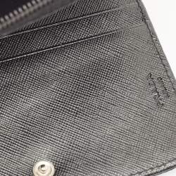 Prada Black Quilted Nylon Zip Around French Wallet