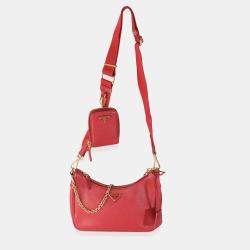 Prada Fiery Red Saffiano Re Edition 2005 Bag
