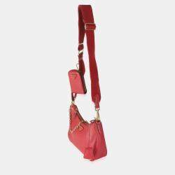 Prada Fiery Red Saffiano Re Edition 2005 Bag