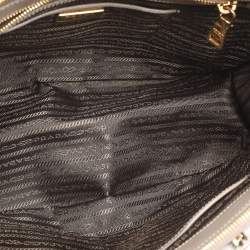 Prada Taupe Saffiano Lux Leather Large Galleria Double Zip Tote
