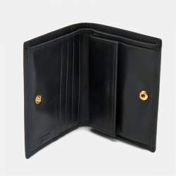 Prada Black Vittelo Move Leather Logo Card Case