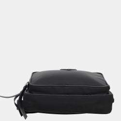 Pre Owned Prada Black Nylon Logo Belt Bag