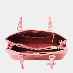 Prada Pink Saffiano Leather Open Medium Tote Bag
