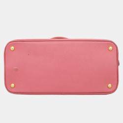 Prada Pink Saffiano Leather Open Medium Tote Bag