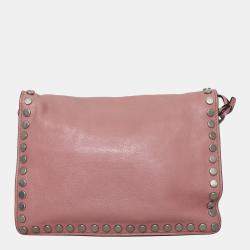 Pre Owned Prada Pink Leather Glace Calf Etiquette Crossbody Bag