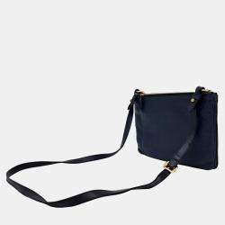 Prada Black Leather Vitello Phoenix crossbody Bag