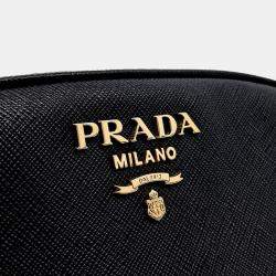 Prada Black Leather Saffiano Belt Bag